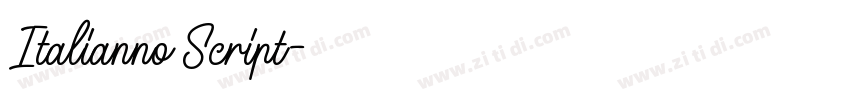 Italianno Script字体转换 Italianno Script字体转换